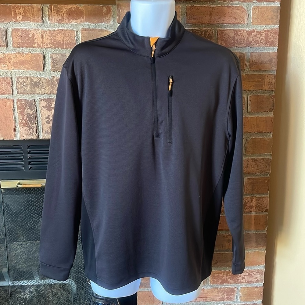Pebble Beach Performance Gray Waffle Knit Quarter Zip